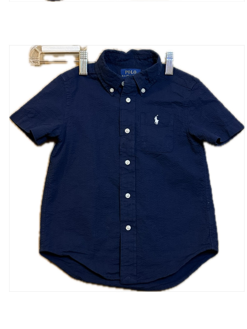 Polo Ralph Lauren Navy Short Sleeve Button-Down Shirt Boy 4T